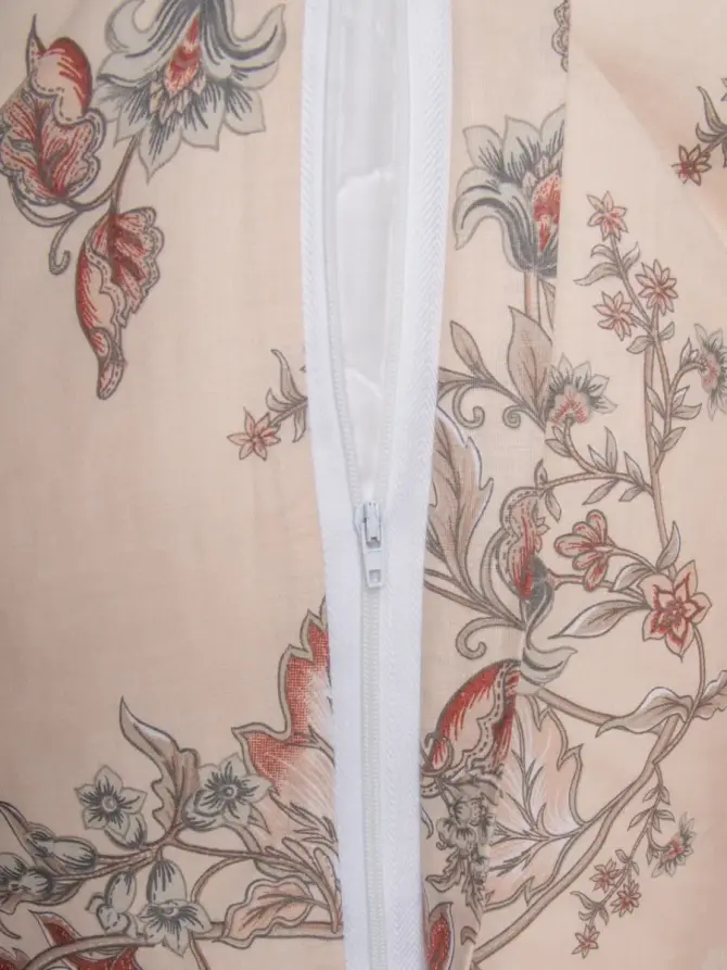 Pościel FLORAL PAISLEY bawełniana w różowe kwiaty 220x200 + 2*70x80 cm