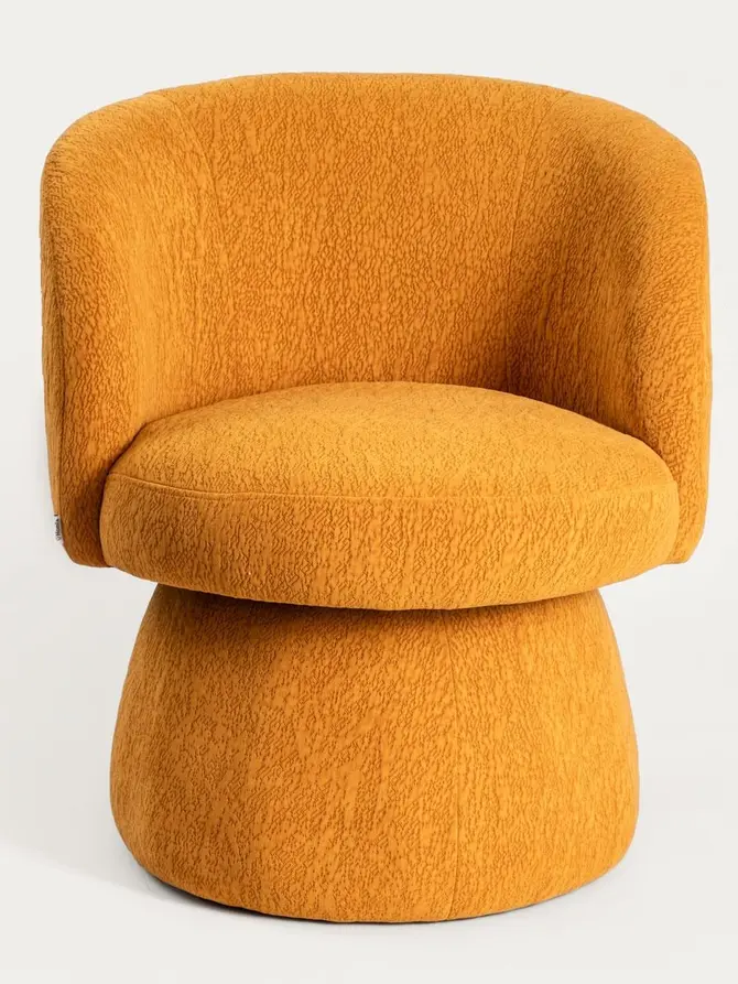 Fotel CONFORT obrotowy musztardowy 70x75,5x80 cm