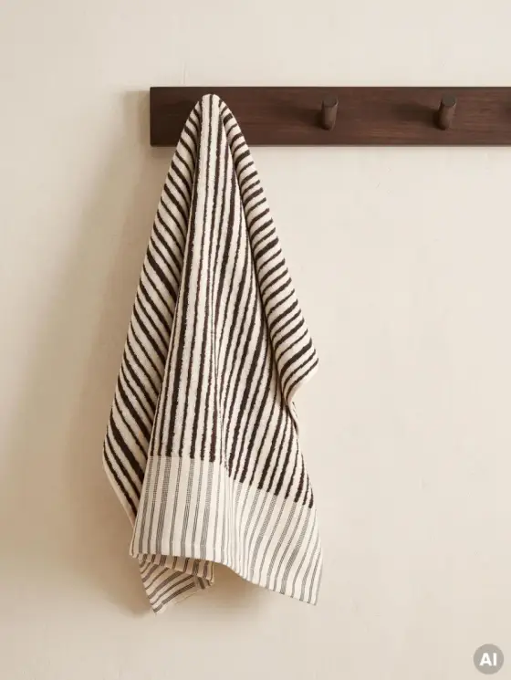 Ręcznik DEMI w brązowe paski 70x130 cm
