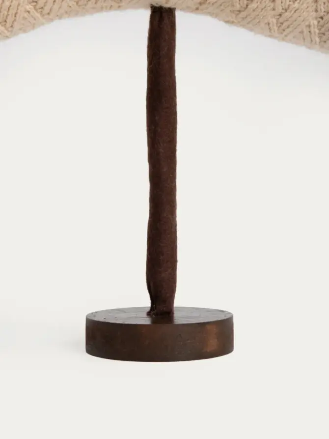 Dekoracja PLATA choinka materiałowa na nóżce kremowa 31x8x52 cm