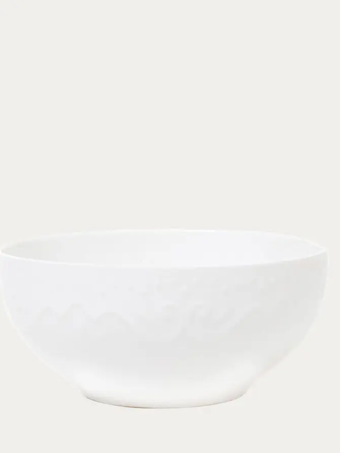 Miska SYLIA porcelanowa biała z ornamentem 15 cm