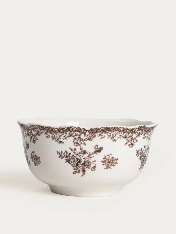 Miska LOURRY porcelanowa brązowa, 0,45 l 14 cm