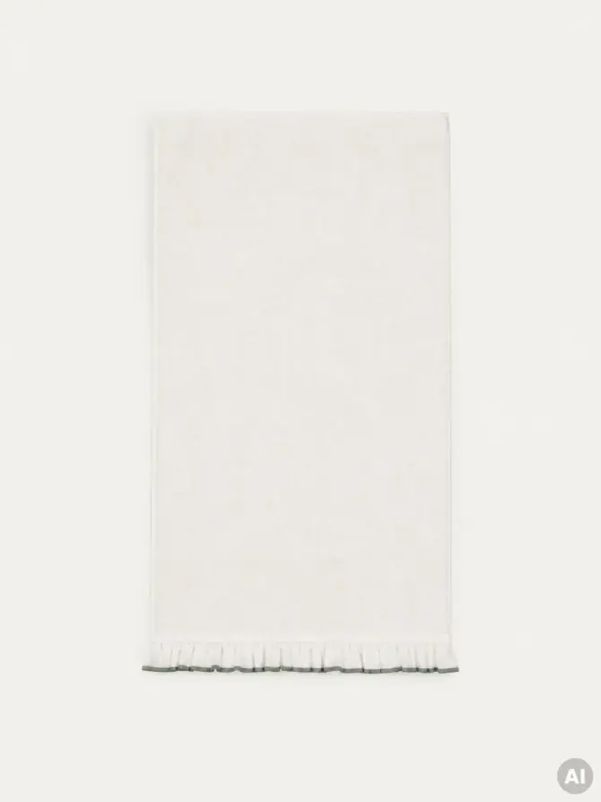 Ręcznik SANTO z ozdobnym pistacjowym haftem 50x90 cm
