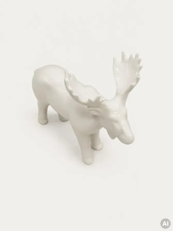 Dekoracja stojąca KANIA łoś ceramiczny 18,5x10x16 cm