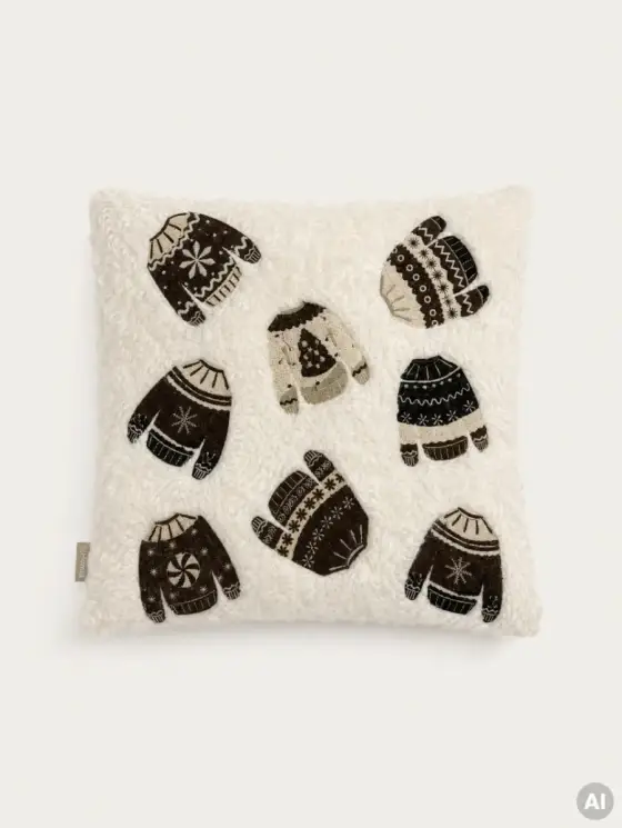 Poszewka CAMBRIE w zimowe sweterki 45x45 cm