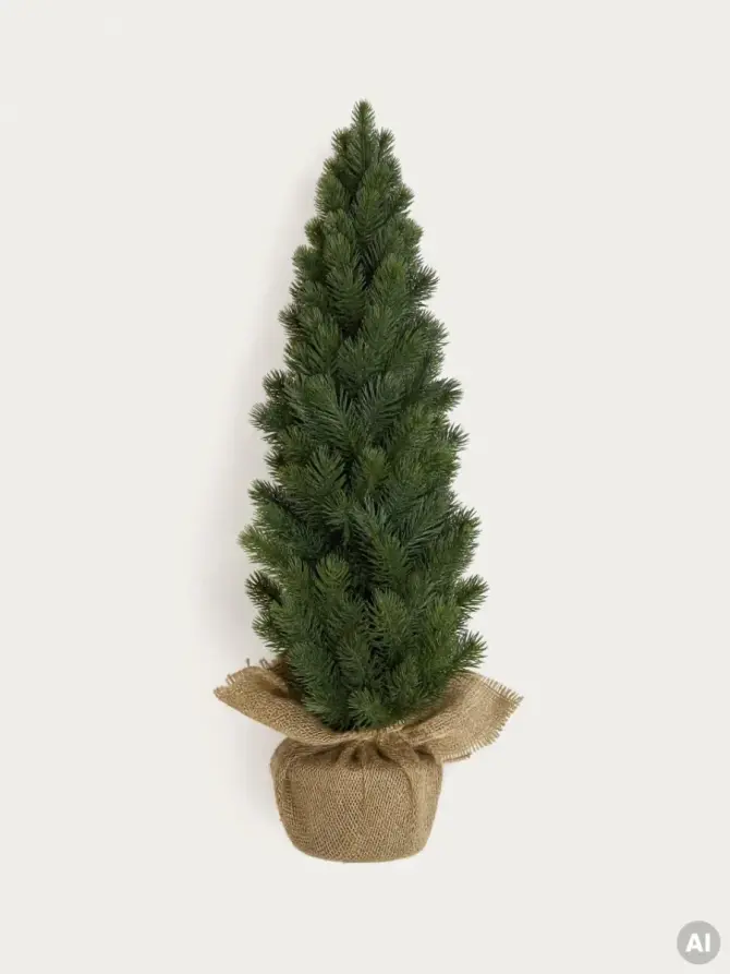 Choinka OPPLA w jutowej osłonce 92 cm