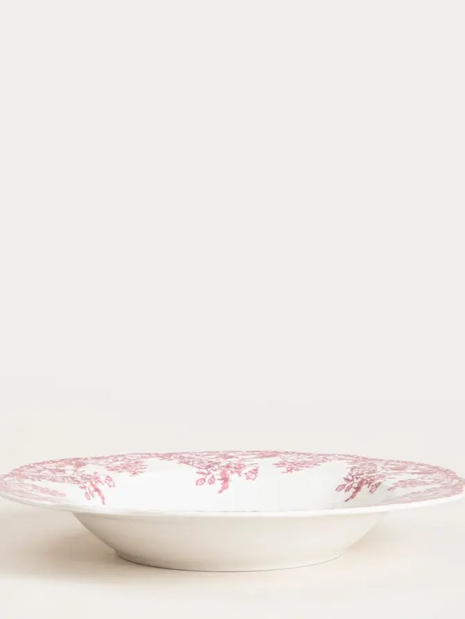 Talerz LOURRY porcelanowy głęboki czerwony 22 cm