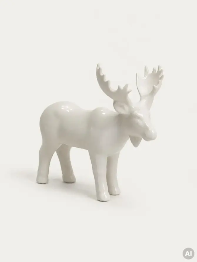 Dekoracja stojąca KANIA łoś ceramiczny 18,5x10x16 cm