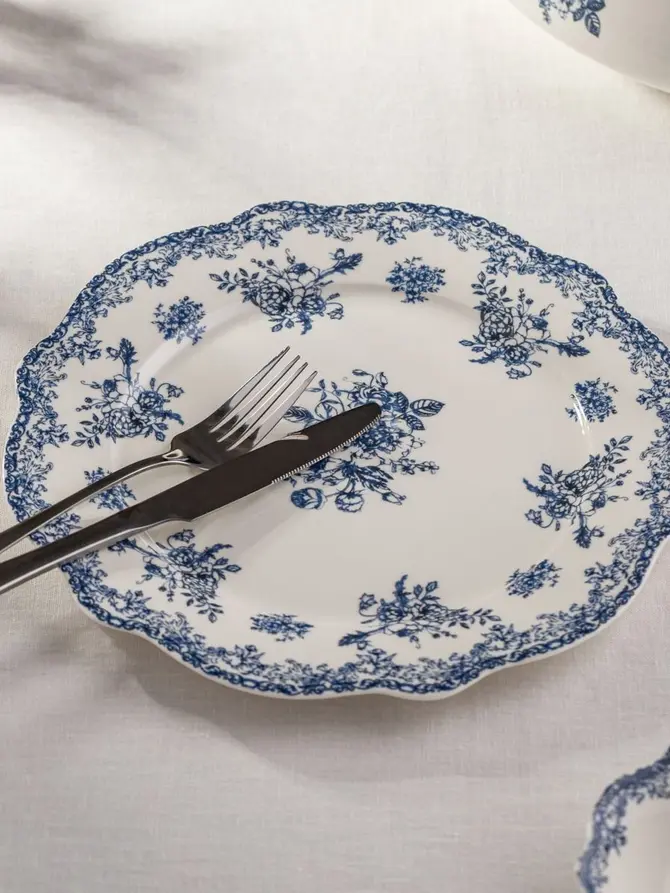 Talerz LOURRY porcelanowy obiadowy granatowy 27 cm