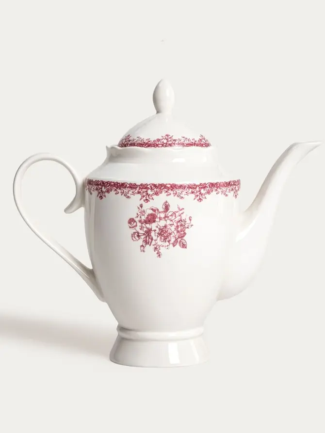 Dzbanek LOURRY porcelanowy czerwony 1,2 l