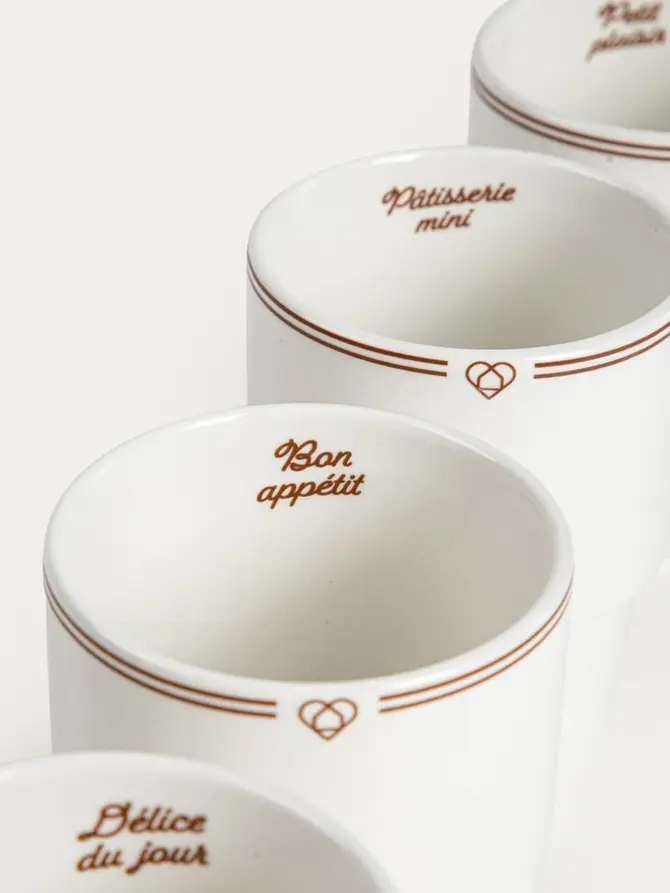 Zestaw kubków PATISSERIE porcelanowych bez ucha 4 szt.
