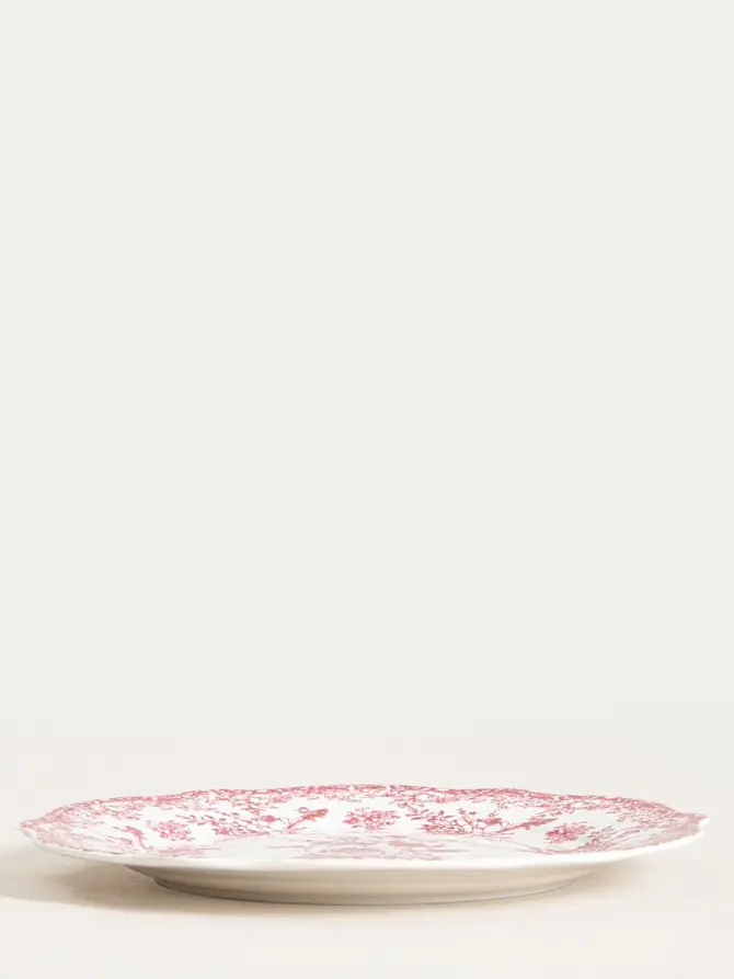 Talerz LOURRY porcelanowy deserowy czerwony 19 cm