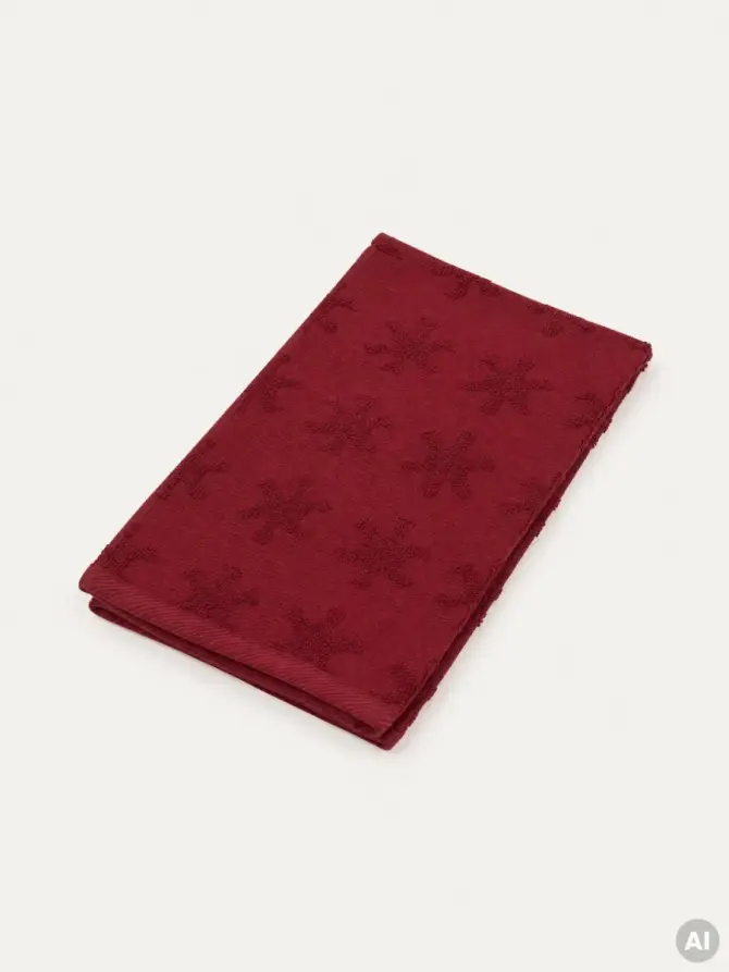Zestaw ręczników SNOWFLAKE ze świątecznym motywem 30x50 cm