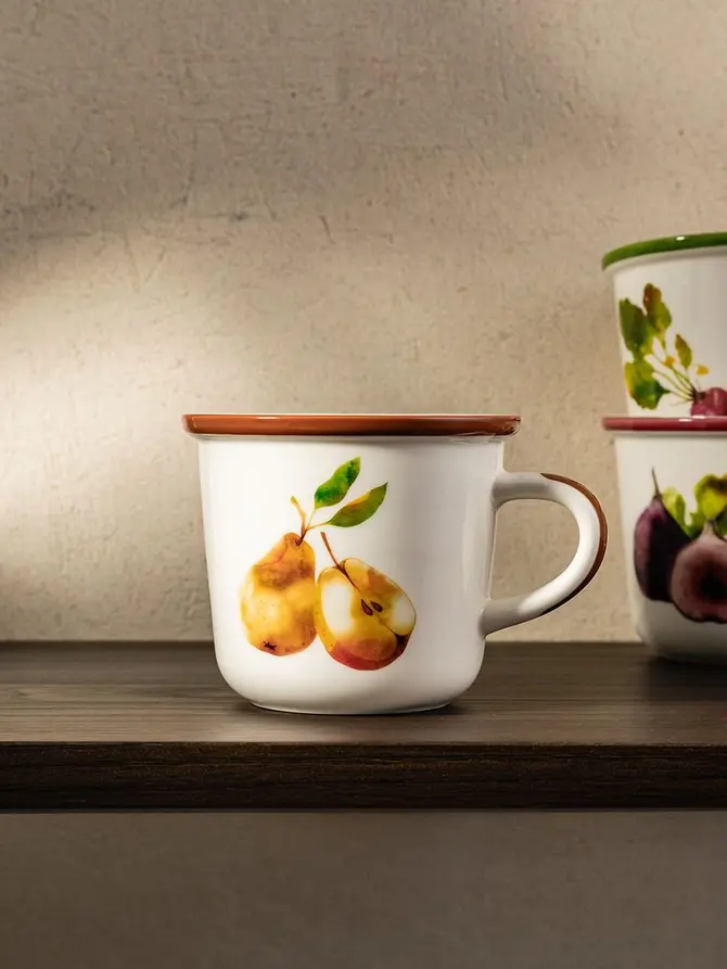 Kubek SKORD porcelanowy z gruszkami 0,3 l