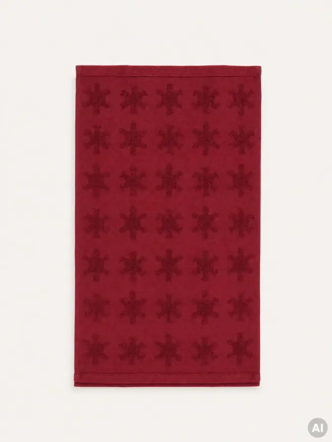 Zestaw ręczników SNOWFLAKE ze świątecznym motywem 30x50 cm