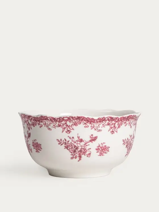 Miska LOURRY porcelanowa czerwona, 0,45 l 14 cm