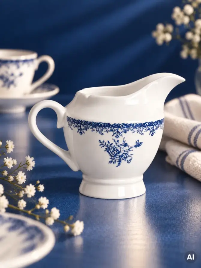 Mlecznik LOURRY porcelanowy granatowy 0,25 l