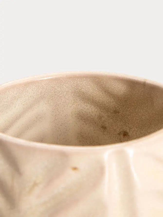 Kubek ALMOS porcelanowy baryłka w jodełkę 0,25 l