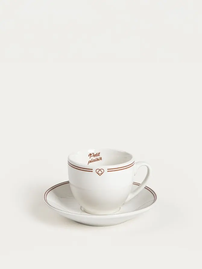 Zestaw filiżanek ze spodkiem PATISSERIE porcelanowych małych, 0,1 l 4 szt.