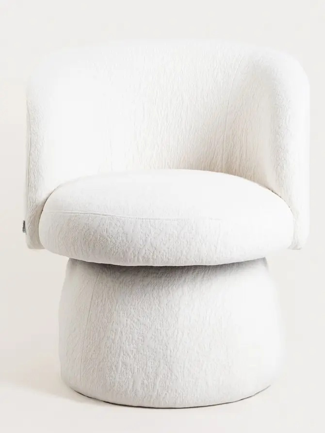 Fotel CONFORT obrotowy ecru 70x75,5x80 cm
