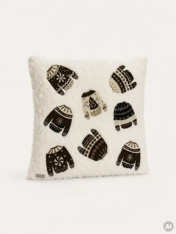 Poszewka CAMBRIE w zimowe sweterki 45x45 cm