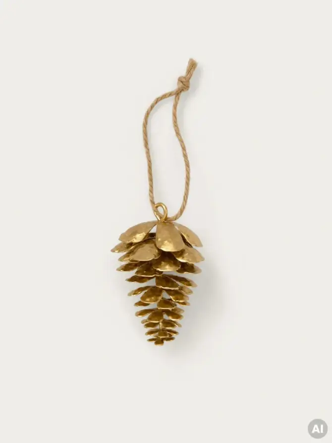 Zawieszka PINETRA metalowa szyszka 6,5x6,6x9 cm