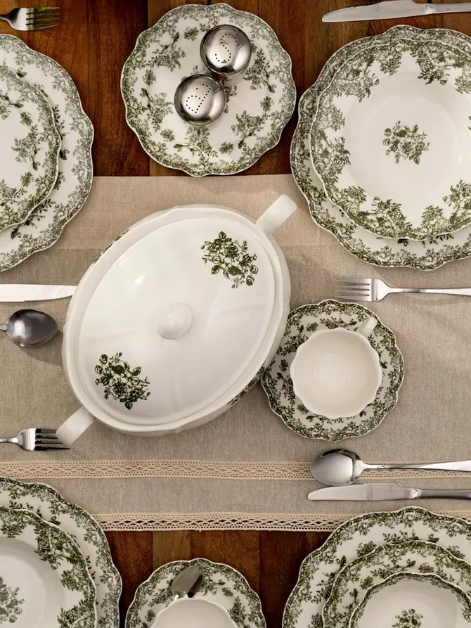Miska LOURRY porcelanowa zielona 14 cm
