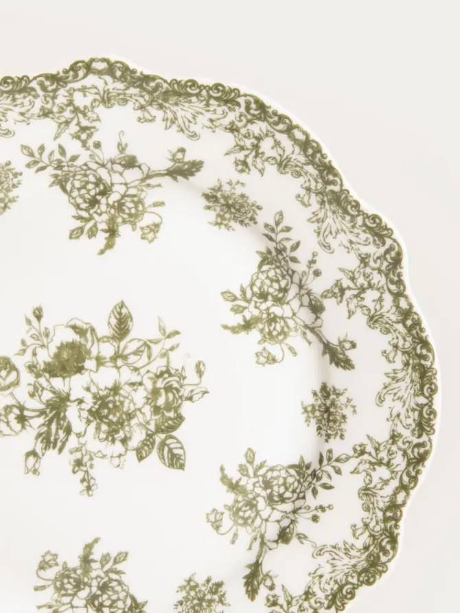 Talerz LOURRY porcelanowy deserowy zielony 19 cm