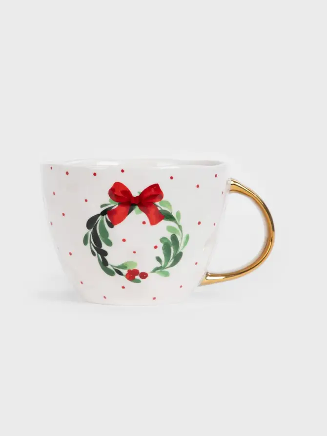 Kubek FANGY porcelanowy z wiankiem 0,48 l