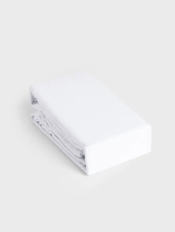 Prześcieradło PELLY jersey białe PREMIUM 140x200 cm