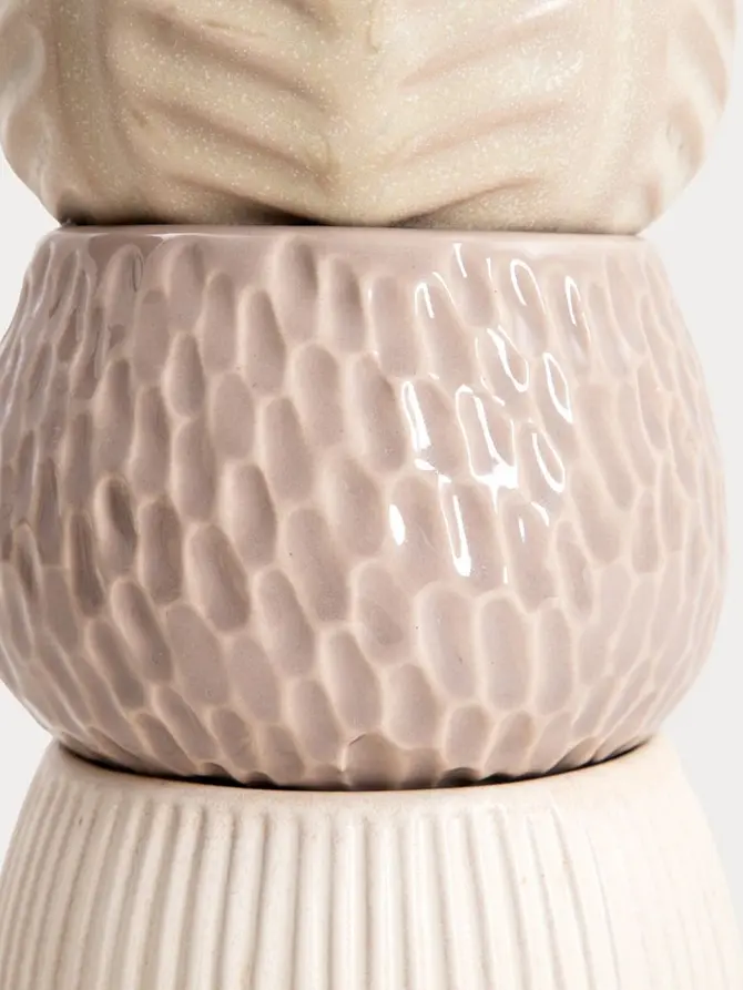 Kubek ALMOS porcelanowy baryłka w jodełkę 0,25 l