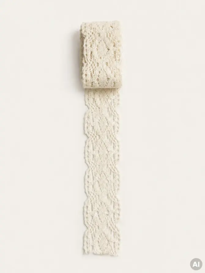 Wstążka BOWE koronkowa 4x250 cm