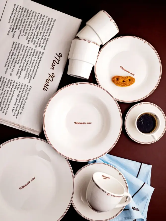 Zestaw talerzy PATISSERIE porcelanowych głębokich, 22,5 cm 4 szt.