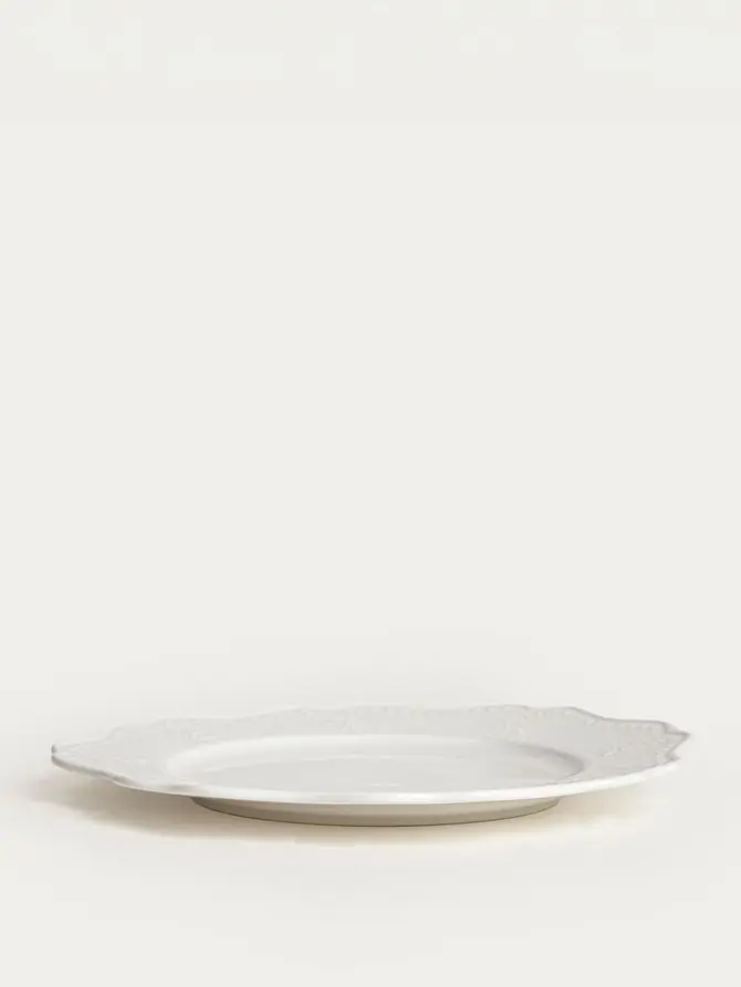 Talerz VISTAL porcelanowy obiadowy biały 26,5 cm
