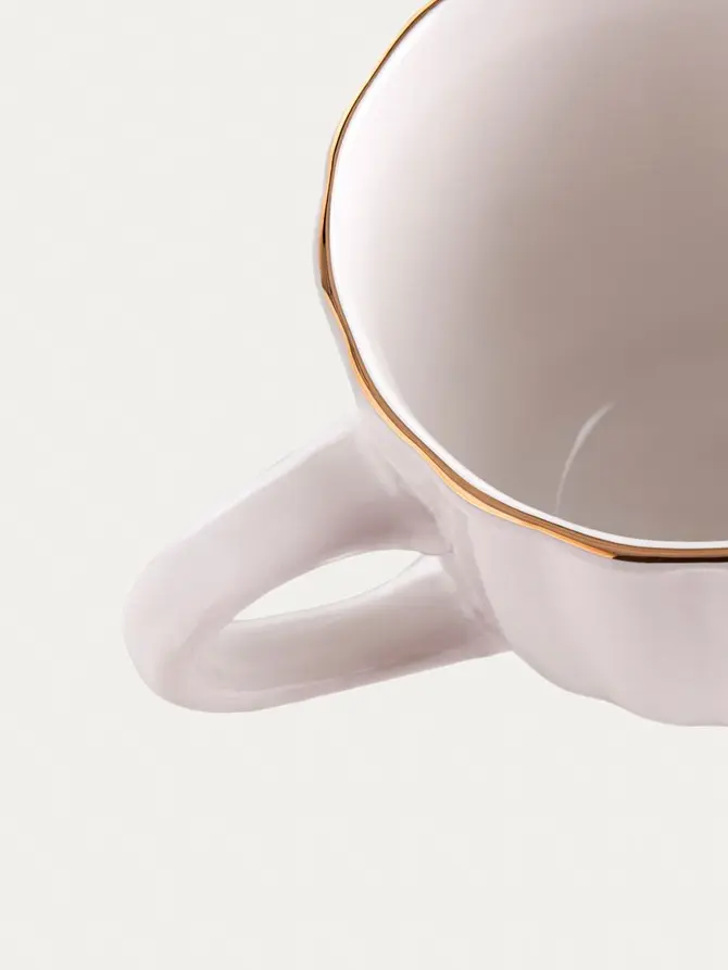 Kubek MELIDA porcelanowy ze złotą obwódką 0,38 l