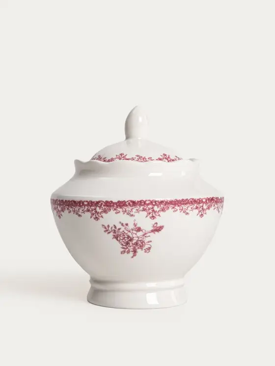 Cukiernica LOURRY porcelanowa czerwona 0,3 l