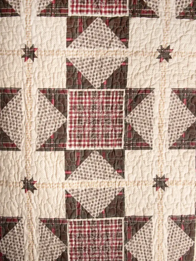 Pościel PATCHWORK bawełniana z pikowaniem 220x200 + 2*70x80 cm