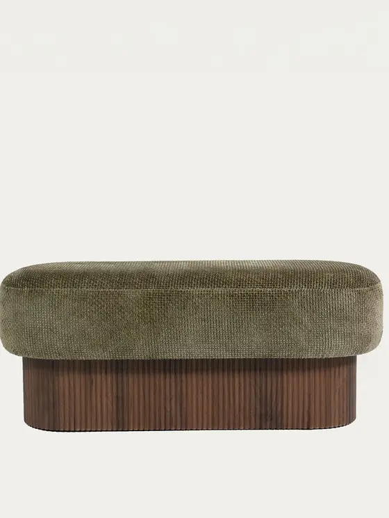 Pufa MAVERO ze schowkiem oliwkowa 110x45x46 cm