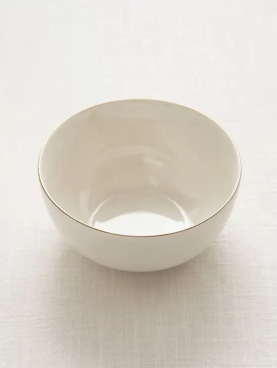 Miseczka AUROO porcelanowa ze złotą obwódką 14 cm
