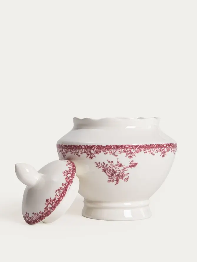 Cukiernica LOURRY porcelanowa czerwona 0,3 l