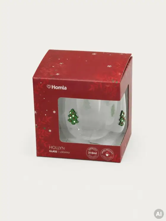 Szklanka HOLLYN w choinki 310 ml