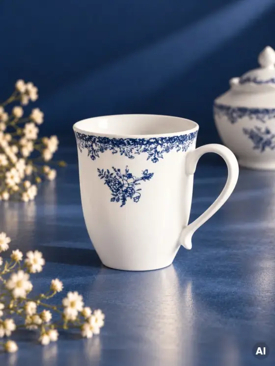 Kubek LOURRY porcelanowy granatowy 0,35 l