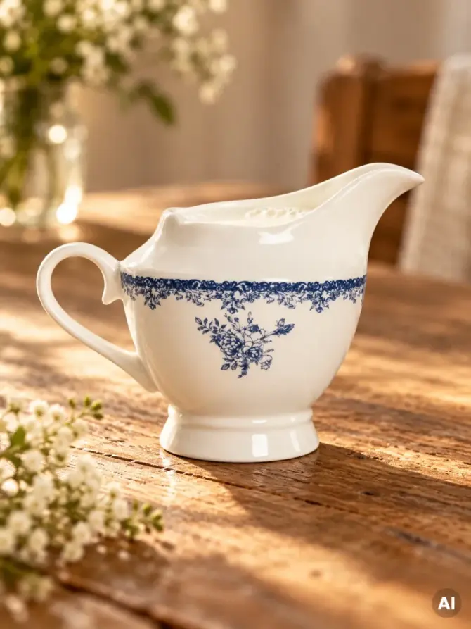 Mlecznik LOURRY porcelanowy granatowy 0,25 l