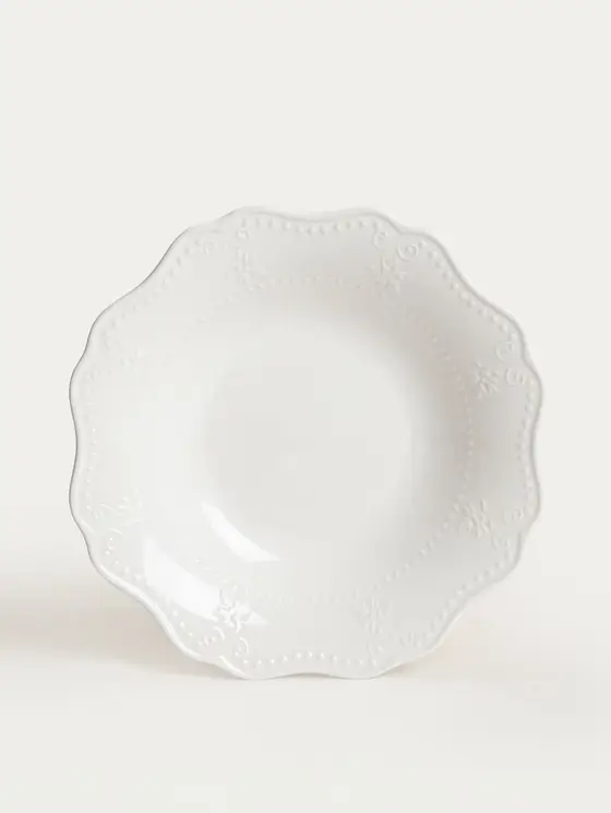 Talerz VISTAL porcelanowy głęboki biały 23 cm