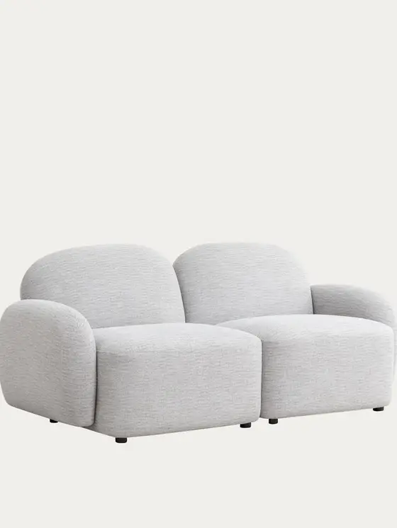 Sofa modułowa HELMI 2-osobowa szara 184x87x73 cm