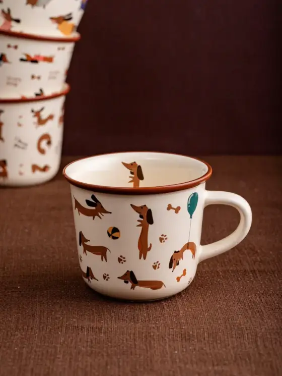Kubek BOOP porcelanowy w jamniki z piłką 0,3 l