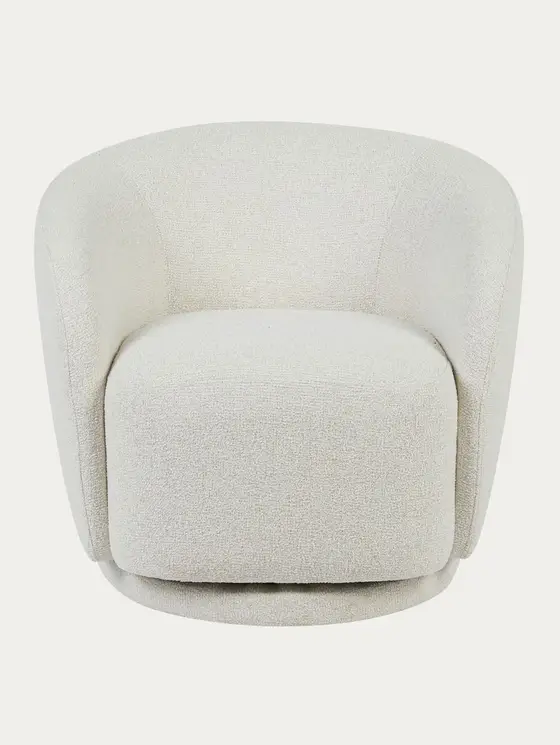 Fotel MARVELLO obrotowy ecru 76x73x66 cm
