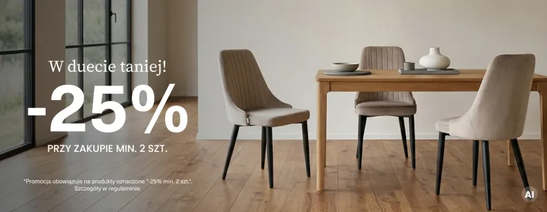 Krzesła -25% przy zakupie min. 2 szt