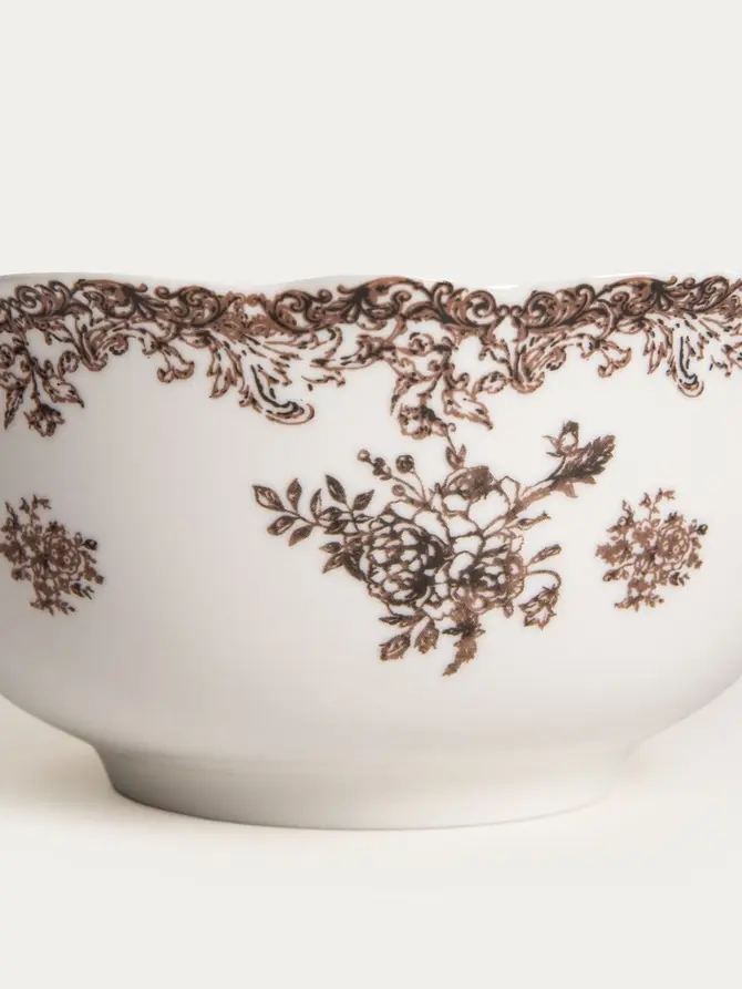 Miska LOURRY porcelanowa brązowa, 0,45 l 14 cm