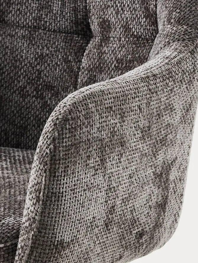 Krzesło COMODO obrotowe w tkaninie brązowe 59x58x84 cm